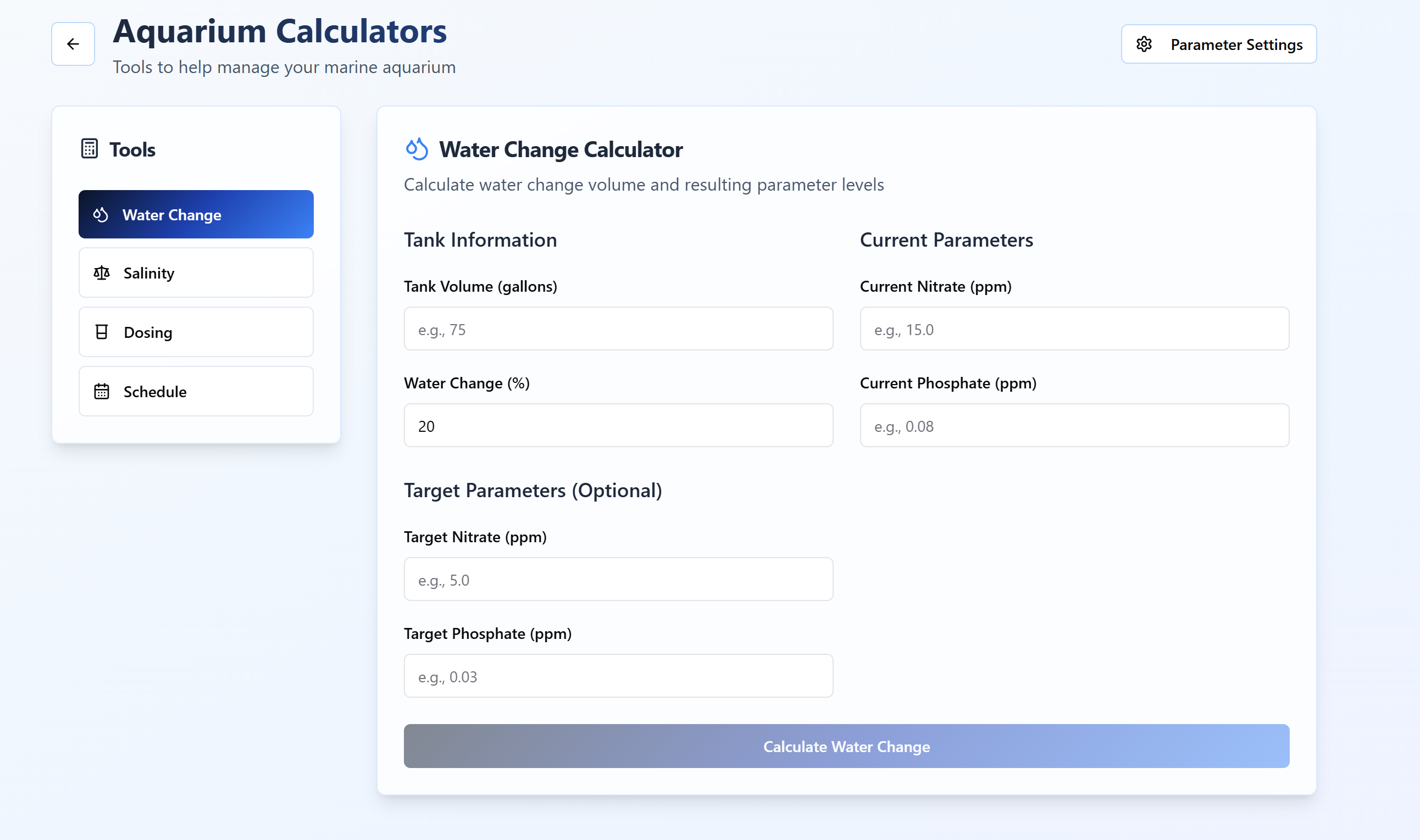 Aquarium Calculators Screenshot
