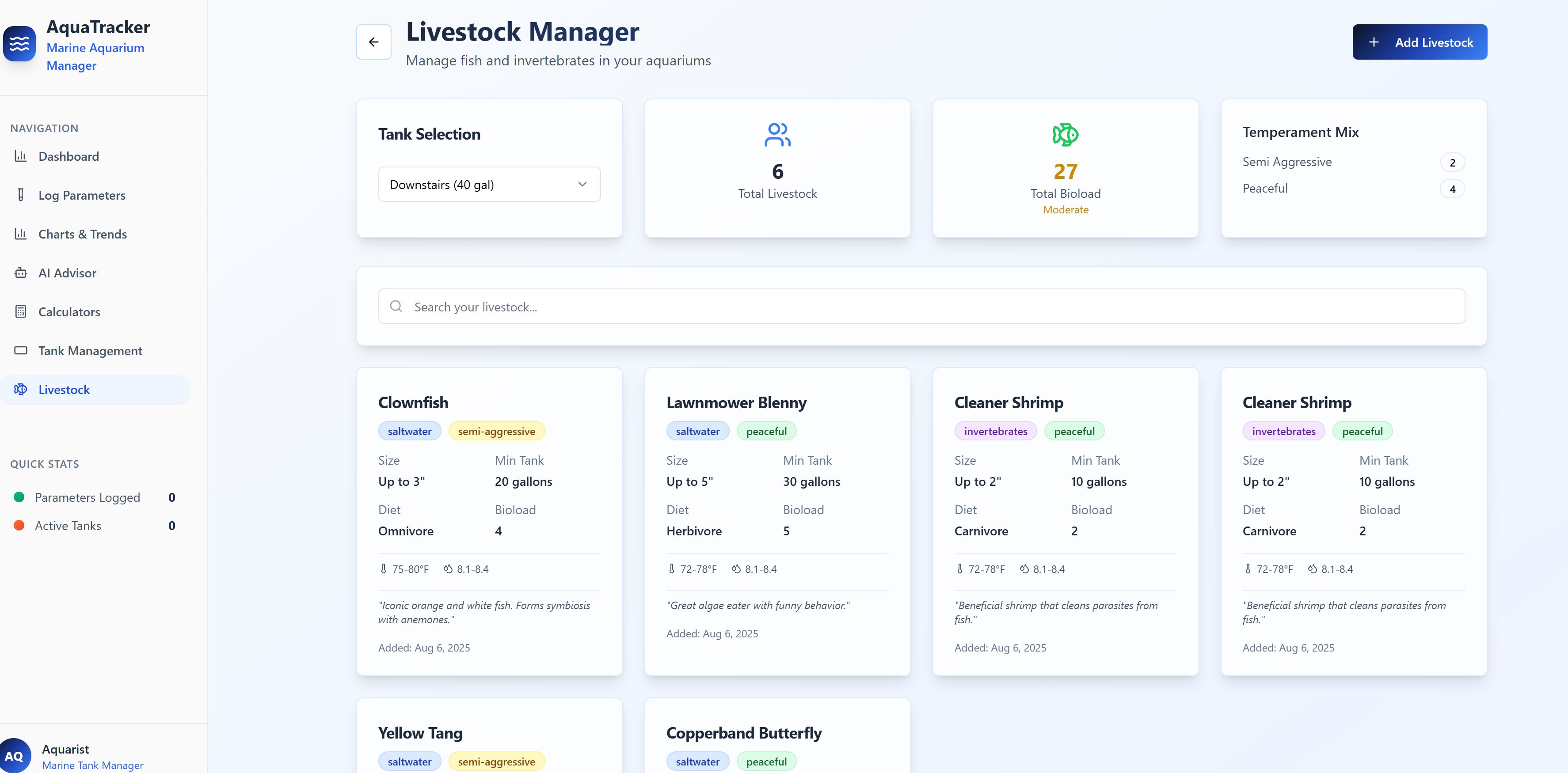 Livestock Manager Screenshot